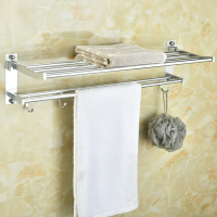 Стилна закачалка за кърпи на две нива с 4 куки, за баня, снимка 2 - Закачалки - 44781834