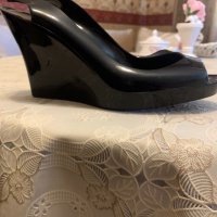 Уникални нови черни силиконови Kartell сандали на платформа , снимка 12 - Сандали - 36967450