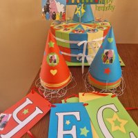Картонена торта украса за рожден ден с Барбарони , снимка 4 - Други услуги - 37832422