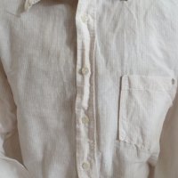 Мъжка риза с дълъг ръкав лен и памук HEMA, снимка 2 - Ризи - 42483849