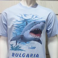 Нова мъжка тениска с трансферен печат Акула, България, снимка 3 - Тениски - 29091107