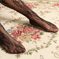 Дамски мрежести чорапогащници с флорални мотиви, снимка 3 - Бельо - 44612891