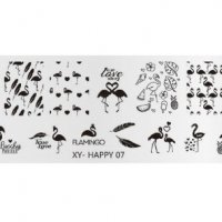 XY-H07 Хаваи Фламинго тясна щампа шаблон за печат на нокти маникюр, снимка 2 - Продукти за маникюр - 29547352