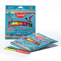1691 Цветни моливи за рисуване ДУО 24/48 цвята Lared, снимка 3 - Ученически пособия, канцеларски материали - 30061153
