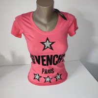 Тениска Givenchy розова, снимка 2 - Тениски - 36594358