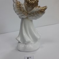 Бяло и златисто седефено - Ангел с букет - Модел Б , снимка 8 - Статуетки - 37925647