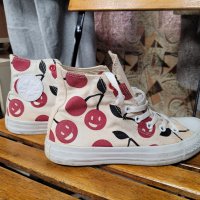 🍒CONVERSE 🍒 Cherry бели кецове с черешки- 38 номер, снимка 4 - Кецове - 44478132