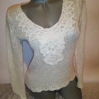Плетен пуловер Promod р-р S , снимка 1 - Блузи с дълъг ръкав и пуловери - 38799331