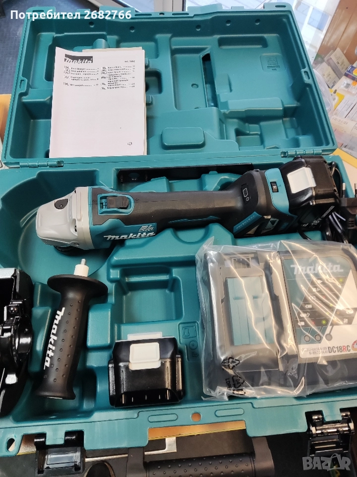 акумулаторен ъглошлайф makita dga511 rte, снимка 1