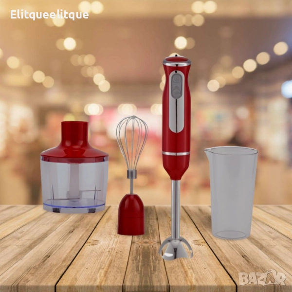 Пасатор с Чопър Voltz, 800W, Метален накрайник с бр. 1 колба 0.7л., Приставка за разбиване, Черен, 2, снимка 1