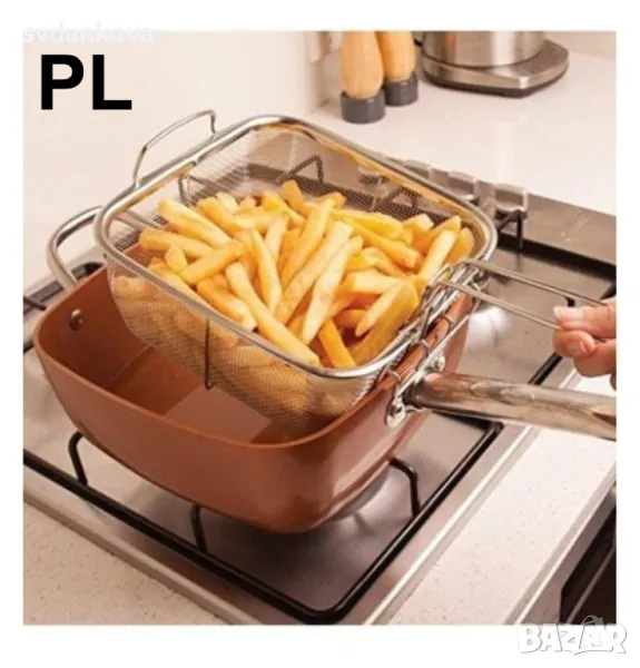 Мултифункционален тиган с незалепващо покритие двойно индукционно дъно, снимка 1