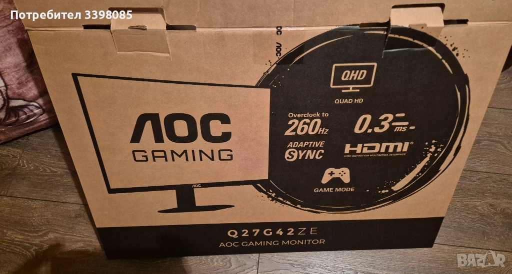 Gaming монитор AOC Q27G42ZE нов, снимка 1