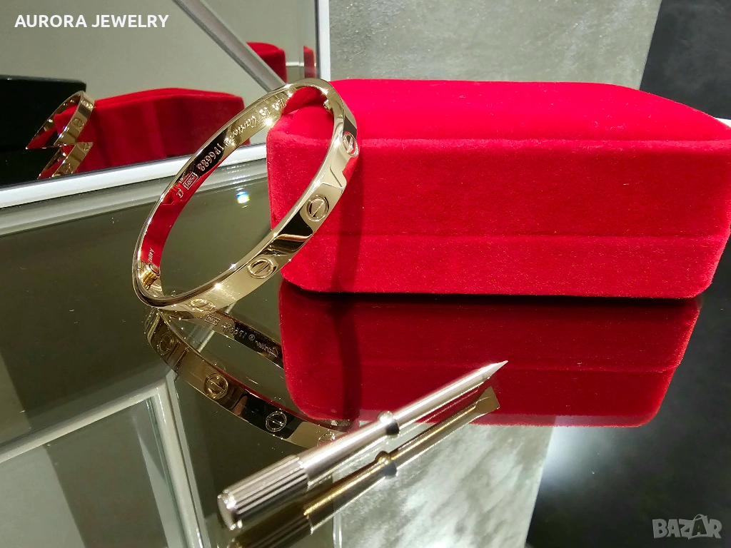 CARTIER Love Rose Gold Гривна с Отверка, снимка 1