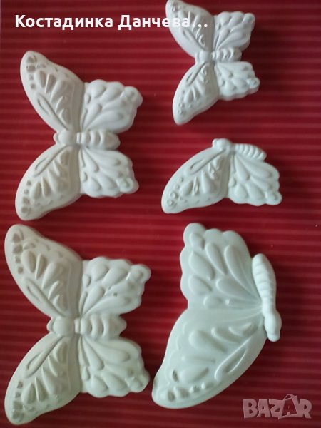 Пеперуди - гипсови, снимка 1