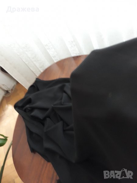 Парче плат_ черна коприна, снимка 1