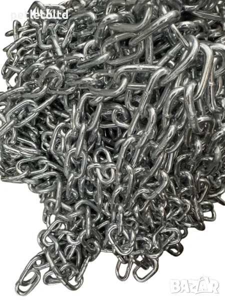 Синджир ( верига ) Ф 6 мм - размер на звеното 39 мм Х 22 мм - цената е за 30 метра, снимка 1