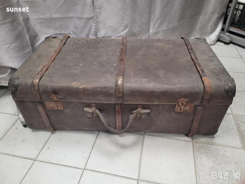 огромен стар куфар за реставрация и декорация, снимка 1