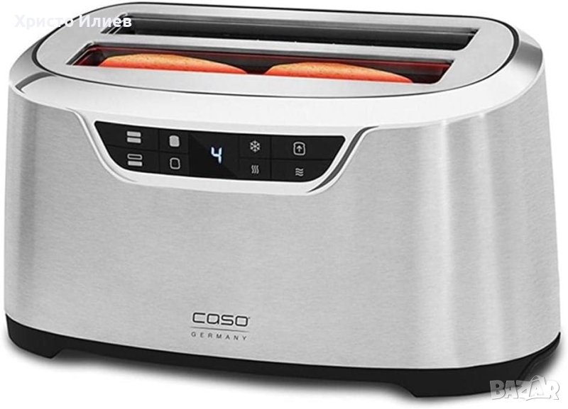 Тостер Caso Novea T4 за 4 филийки стомана, 1600W, снимка 1