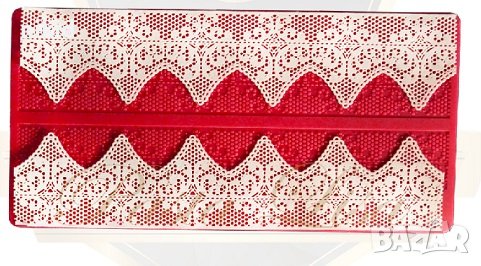 2 реда 6 вълни върха дантела силиконов молд форма торта борд кант фондан гъмпейст, снимка 1