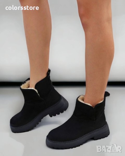 Равни боти - черен велур - 66-90, снимка 1
