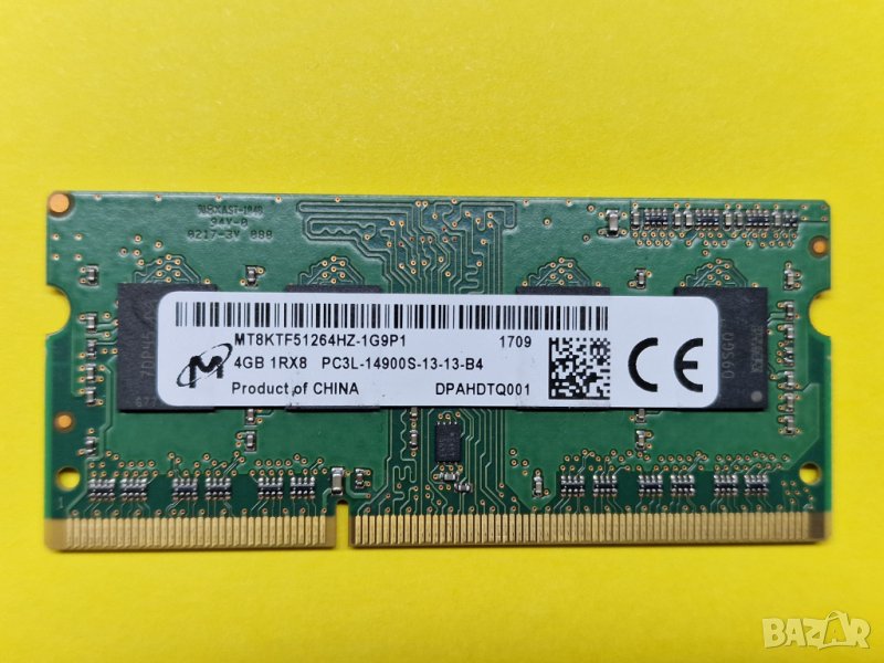 4GB DDR3L 1866Mhz Micron Ram Рам Памет за лаптоп с гаранция!, снимка 1