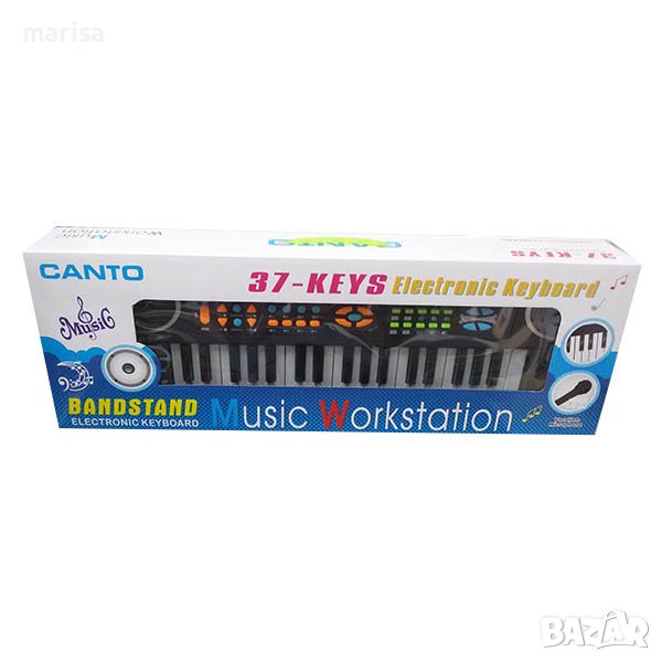 Голяма музикална йоника с микрофон на ток, с фм радио и много функции - 3778, снимка 1