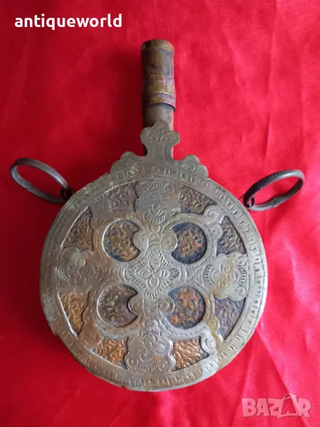 Стара ОСМАНСКА Барутница , Барутник ,Сребро, снимка 1