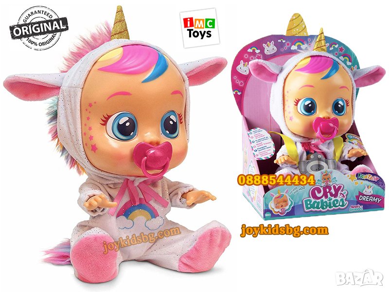 Плачещо бебе със сълзи Еднорог Cry Babies FANTASY DREAMY IMC Toys, снимка 1