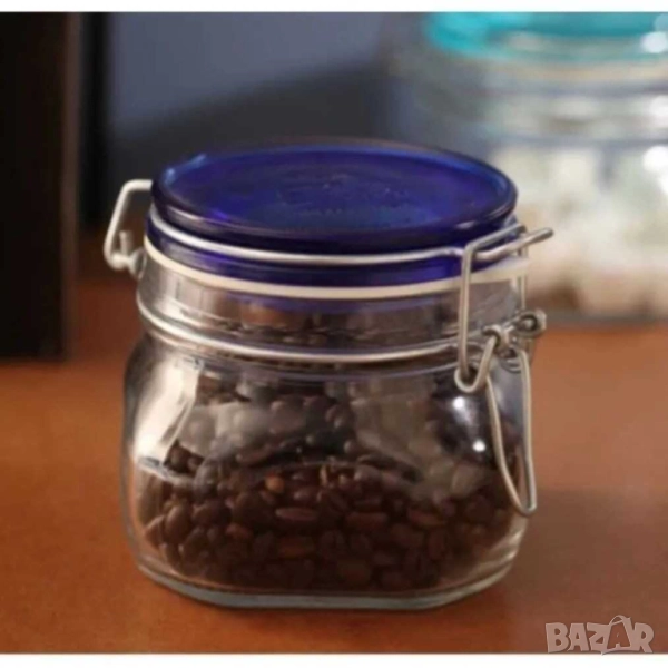 Комплект стъклени буркани с уплътнение, 2 бр, снимка 1