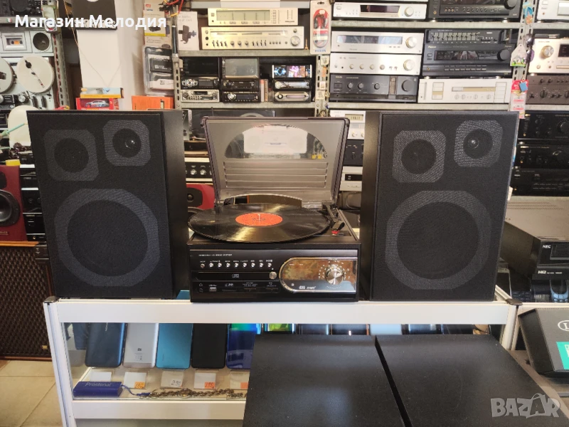 Аудиосистема с грамофон с радио, диск, касета, usb и памет карта Model - TCD-983WEC с две тонколони., снимка 1