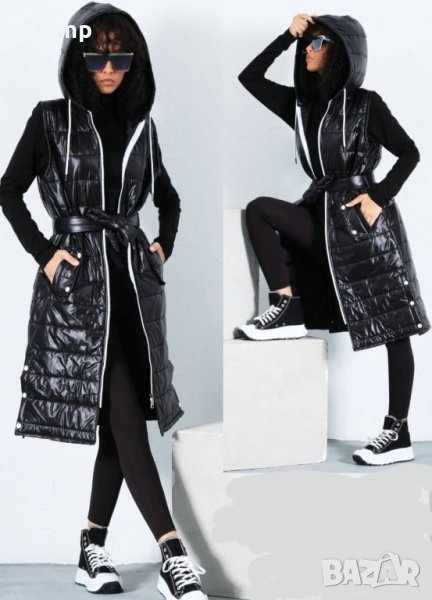 -20% елегантен дълъг елек, цвят чврен, снимка 1