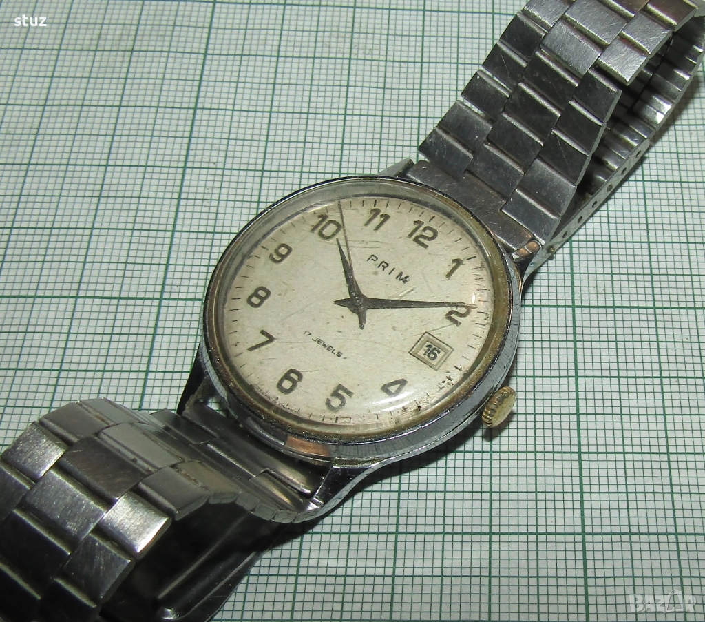 Мъжки часовник Prim, чехословашки, механичен, снимка 1