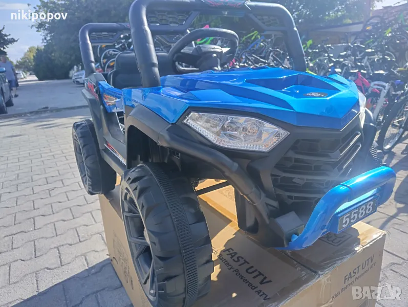 TEXAS акумулаторен джип Fast UTV син, снимка 1