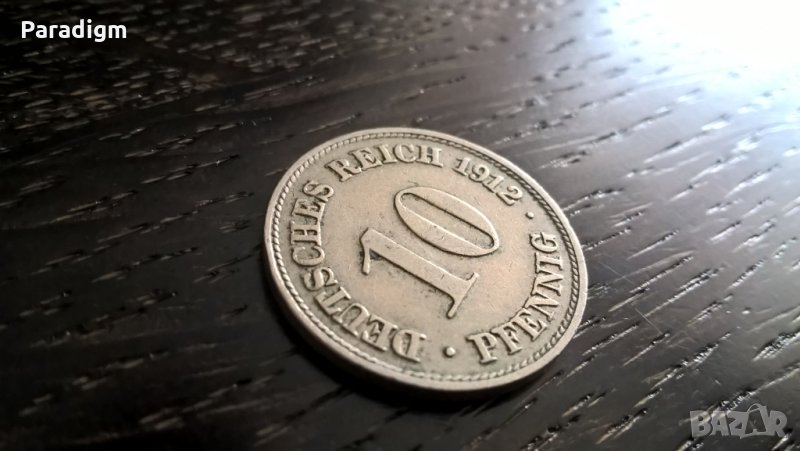 Райх монета - Германия - 10 пфенига | 1912г.; серия D, снимка 1