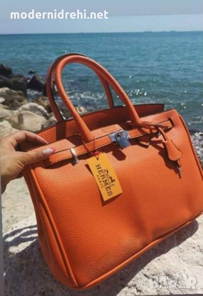  Дамска чанта Hermes оранжева , снимка 1