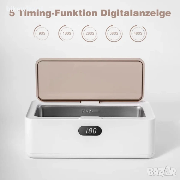 SWAREY 500ML Ултразвуково почистващо устройство 45000Hz с кошница и 5 времеви настройки  НОВО, снимка 1