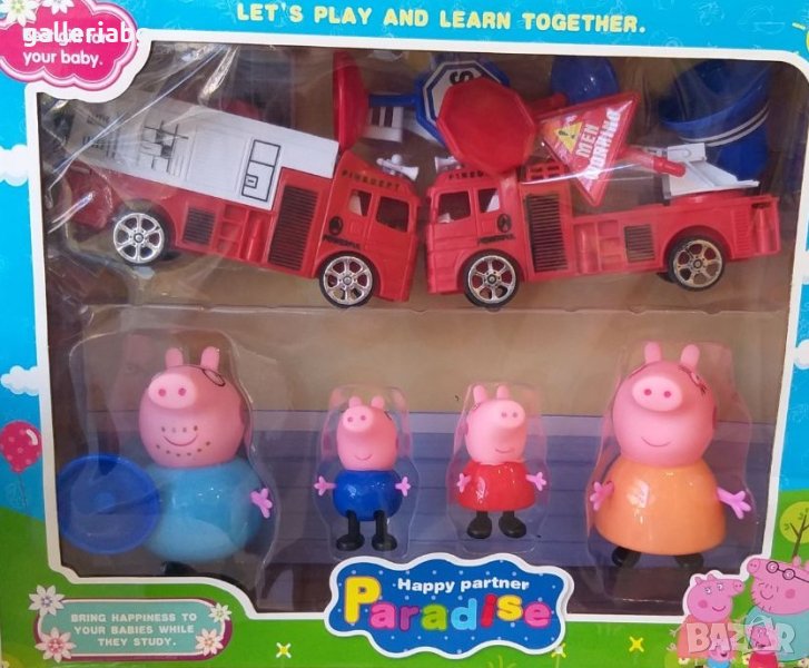 Комплект с пожарни на Прасето Пепа (Peppa Pig), снимка 1