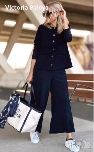  Модерен скъсен панталон широк крачол MASSIMO DUTTI , снимка 1