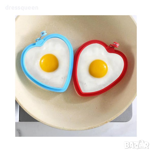 1733 Кръгла силиконова форма за пържени яйца и палачинки, снимка 1