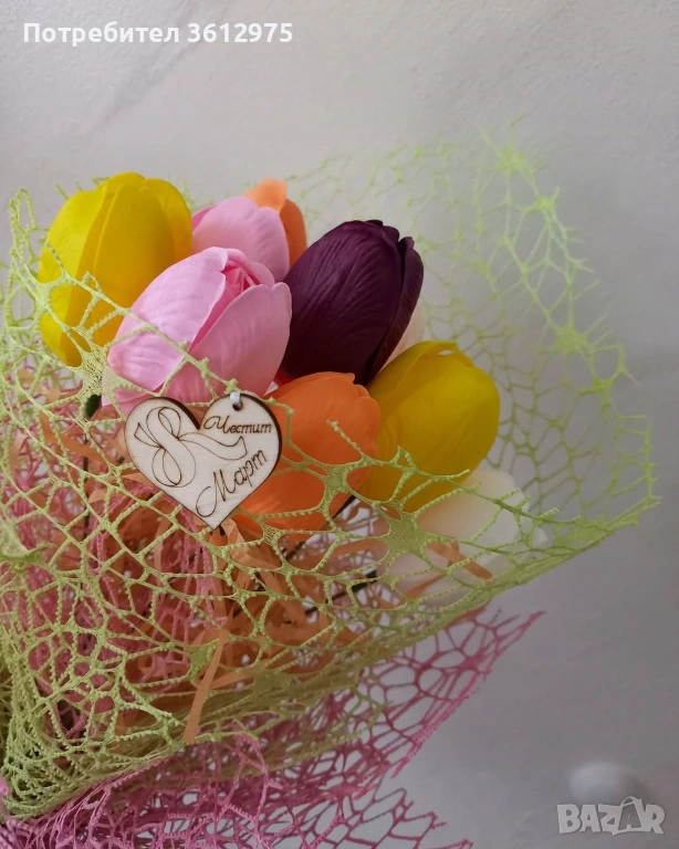 Букет лалето от ароматен сапун, снимка 1