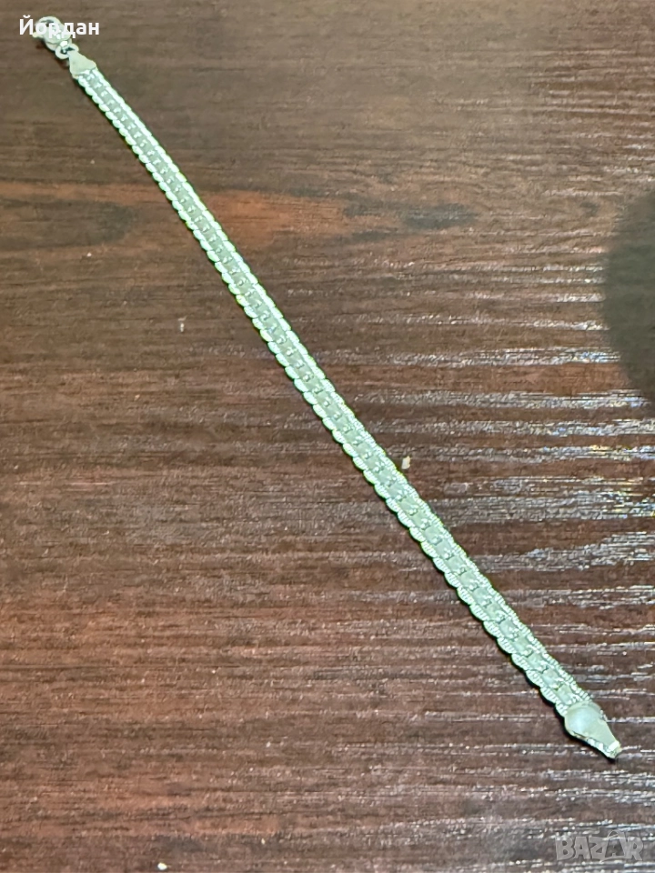 Сребърна гривна 20см. 925 7.3гр., снимка 1