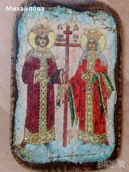 Икона "Константин и Елена", снимка 1