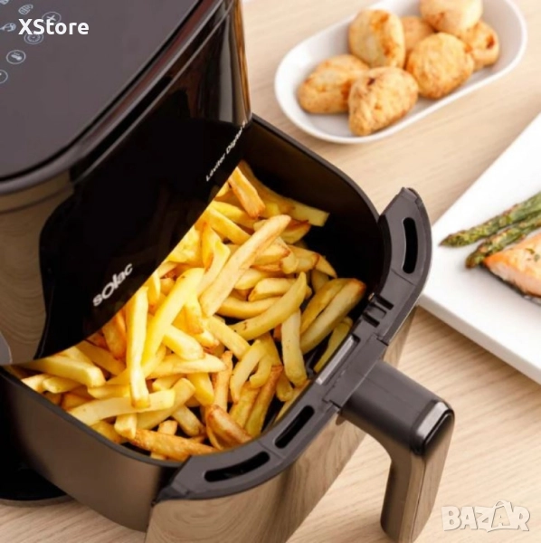 Фритюрник без масло Solac Léviter Digital 5 – 1500W, 5L, 12 програми, дигитален дисплей, снимка 1