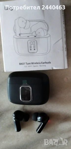 Безжични bluetooth слушалки тапи / Блутут / черни, снимка 1