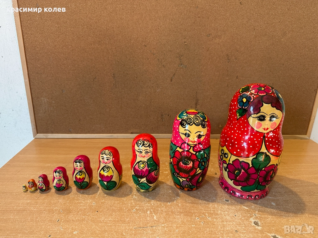 огромна руска матрьошка/9 части/, снимка 1