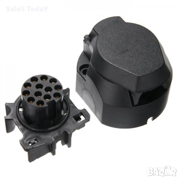 Букса за ремарке, женска, 12V, 13 пина, черна, снимка 1