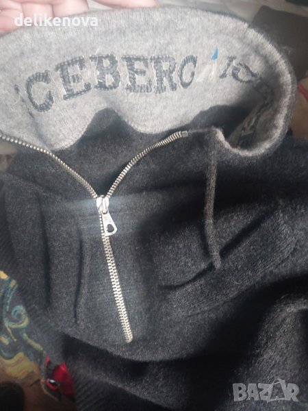 ICBERG. Size L  Пуловер с цип и връзки Вълна, снимка 1