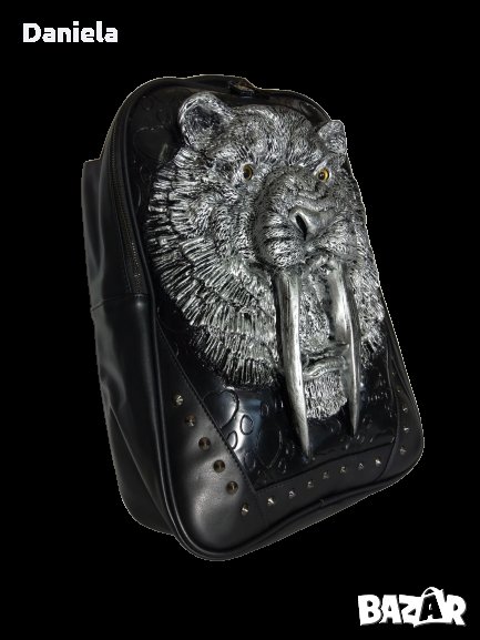 НОВА Раница,чанта, 3D Съблезъб тигър, регулируеми презрамки, снимка 1