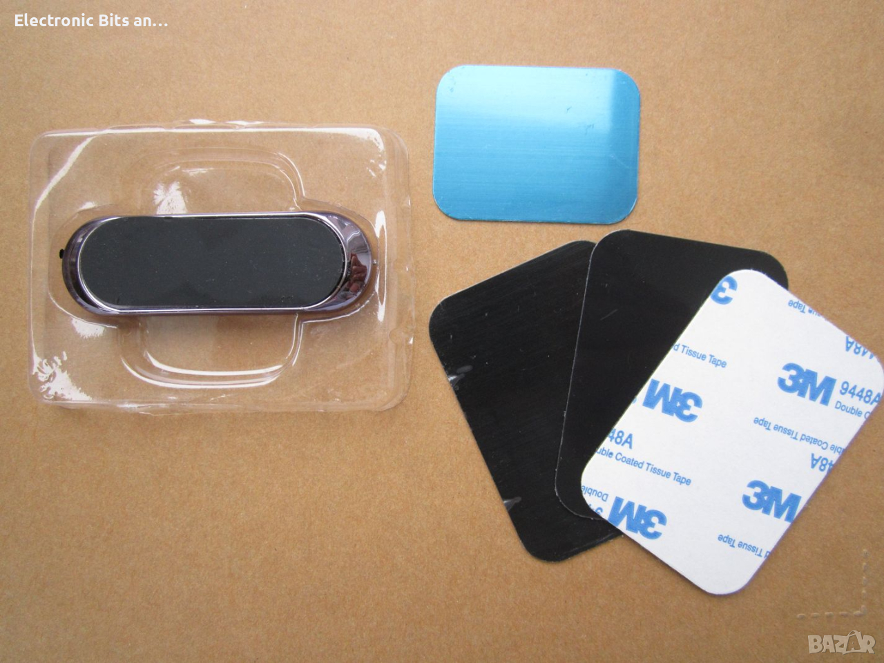 Магнитен държач + 4бр. пластини за телефони и други устройства, снимка 1