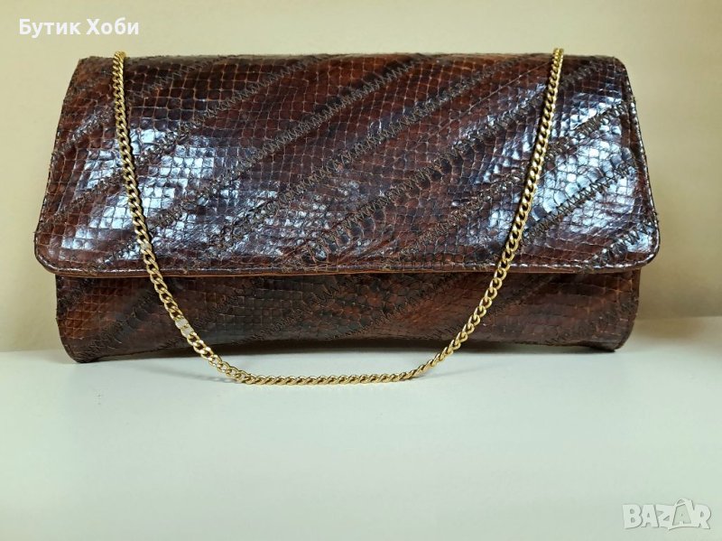Чанта- клъч от змийска кожа, снимка 1